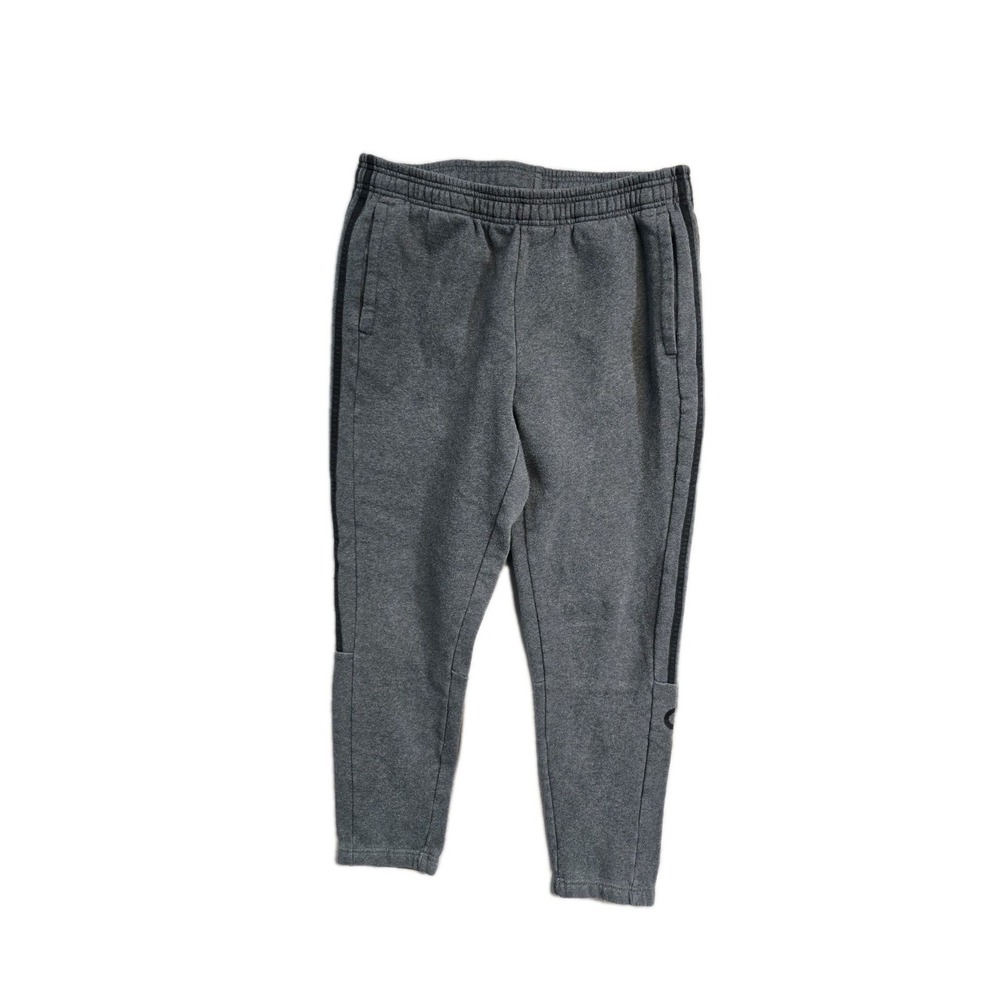 Adidas Men's Joggers‎ Large Gray Logo Drawstrings